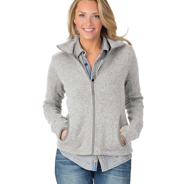 WOMEN'S HEATHERED FLEECE JACKET Thumbnail