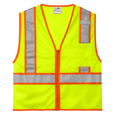   - Ansi 107 Class 2 Mesh Zippered Two Tone Vest Thumbnail